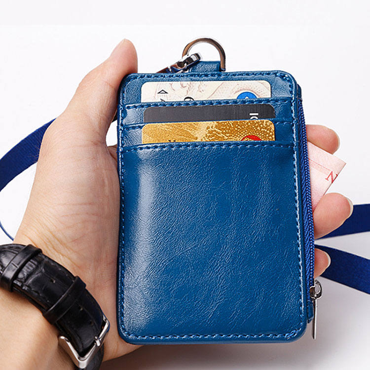Multi-Functional Card Holder with Zippered Pocket and Lanyard