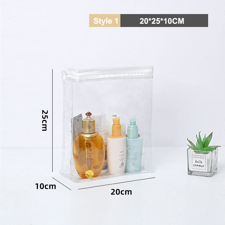 Yiduo Clear PVC Cosmetic Organizer Bags with Zipper Closure