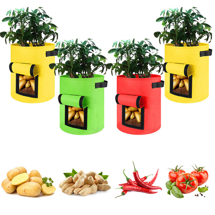Round Plant Cultivation Bag for vegetables with harvesting window